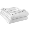 Luxury White Solid lor Microplush Blanket Full Queen Size Fleece Throw Sofa Full - Queen - White