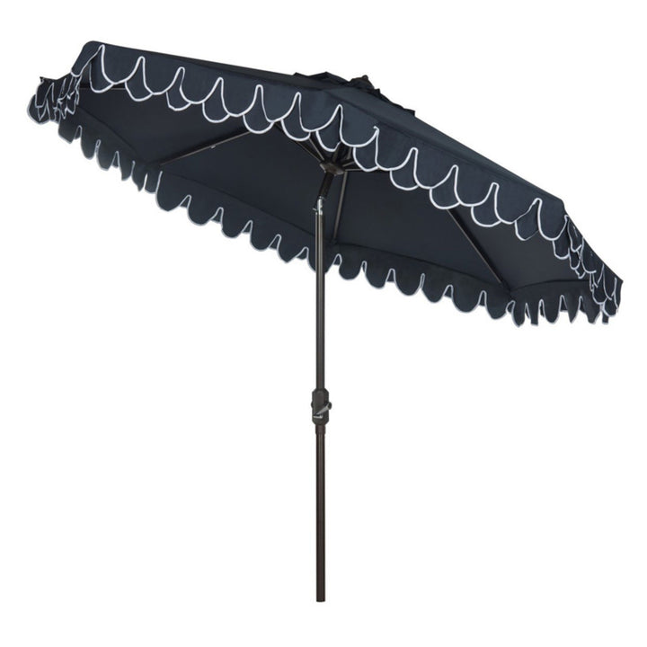 Safavieh PAT8006C Outdoor Collection Elegant Valance Auto Tilt Umbrella 9'