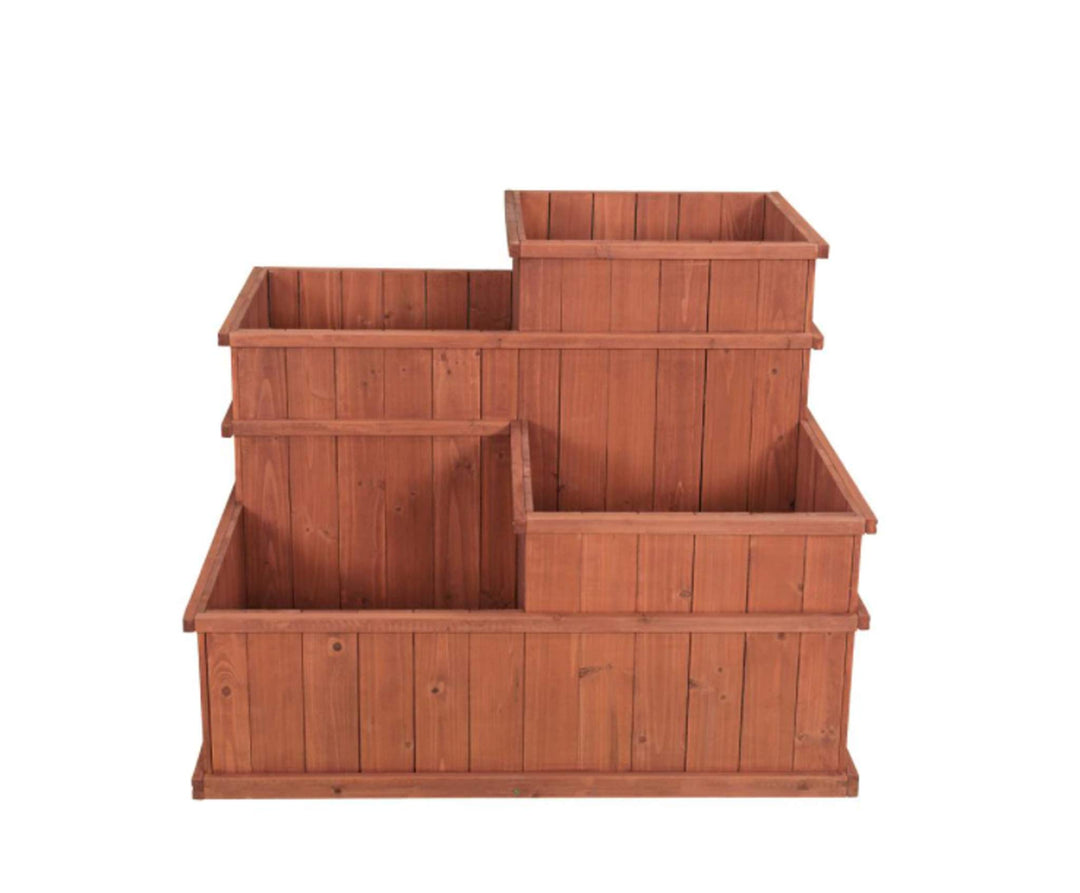 Leisure Season MLP3232 Medium Brown-1 Piece-Indoor and Outdoor Plant Box for