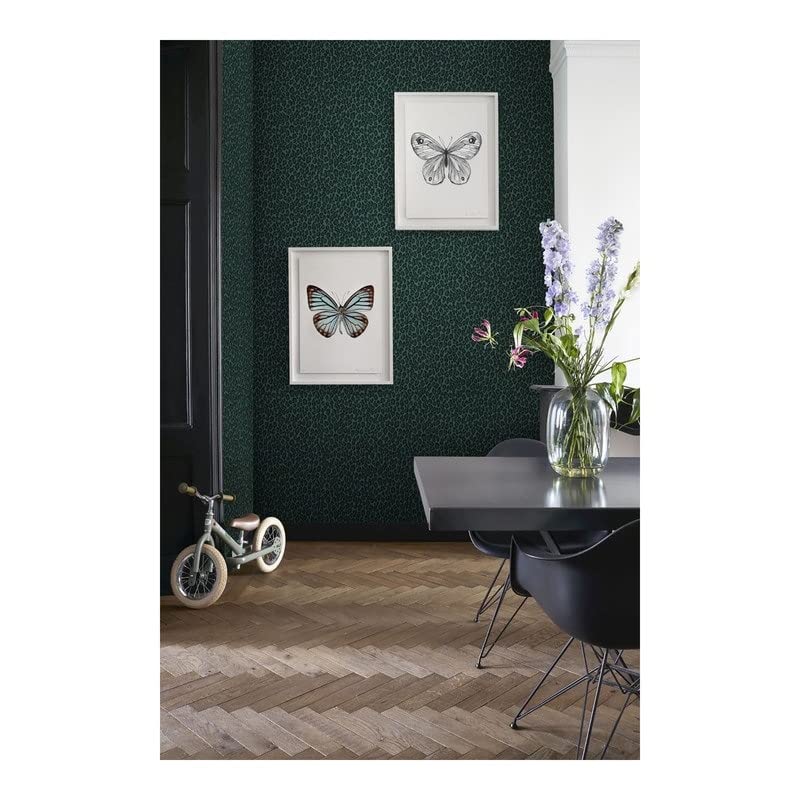 Green Leopard Skin Wallpaper 20.9 X Animal Print Wildlife Washable