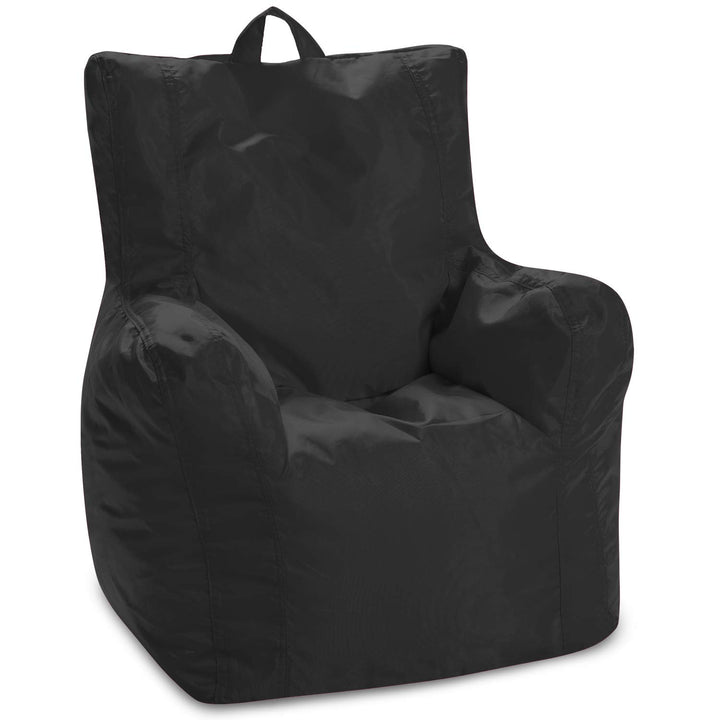 Posh Creations Bean Bag Structured Seat for Toddlers and Kids Comfy air for Pasadena kids Chair - Black