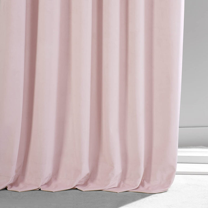 Exclusive Fabrics Signature Plush Velvet Hotel Blackout Curtains (1 Panel) - Luxury Soft Drapery for Light Control & Elegance