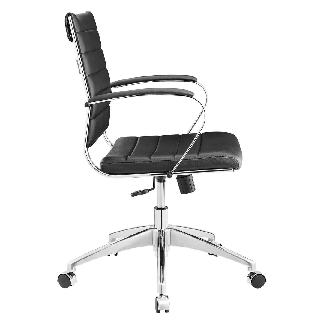 Modway Jive Ribbed Mid Back Office Chair Black