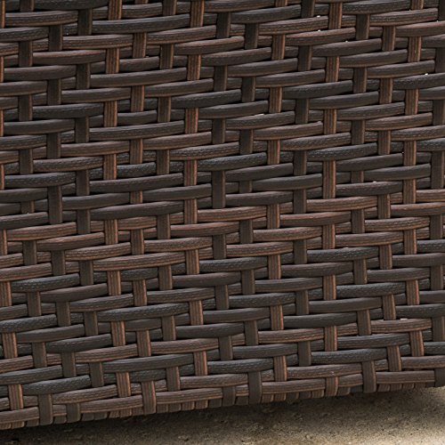 Outdoor Wicker Storage Bench Seat Box