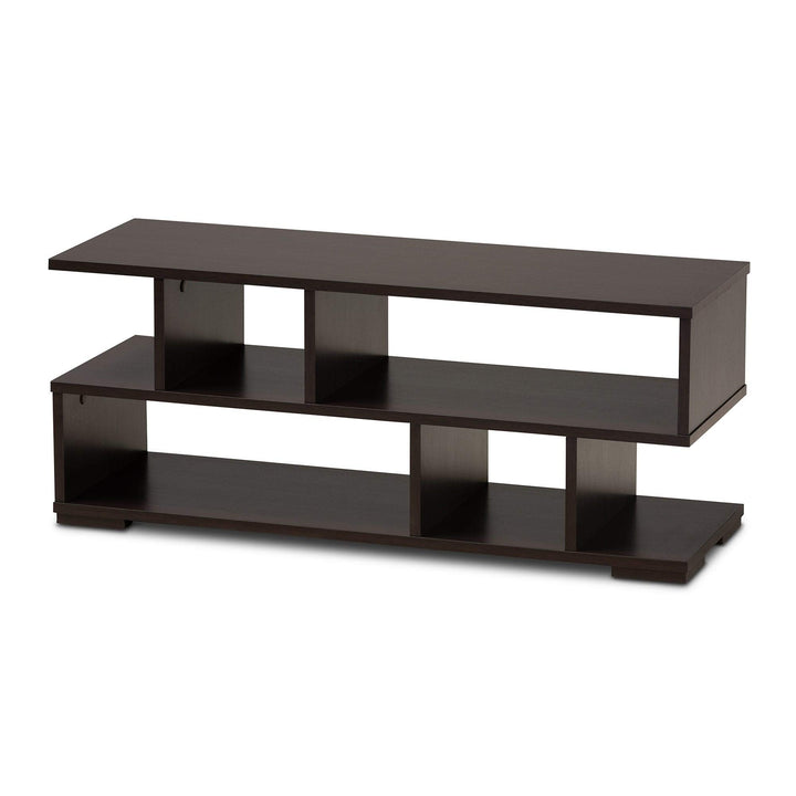 Tv Stand Brown Modern Contemporary Wood Espresso Finish