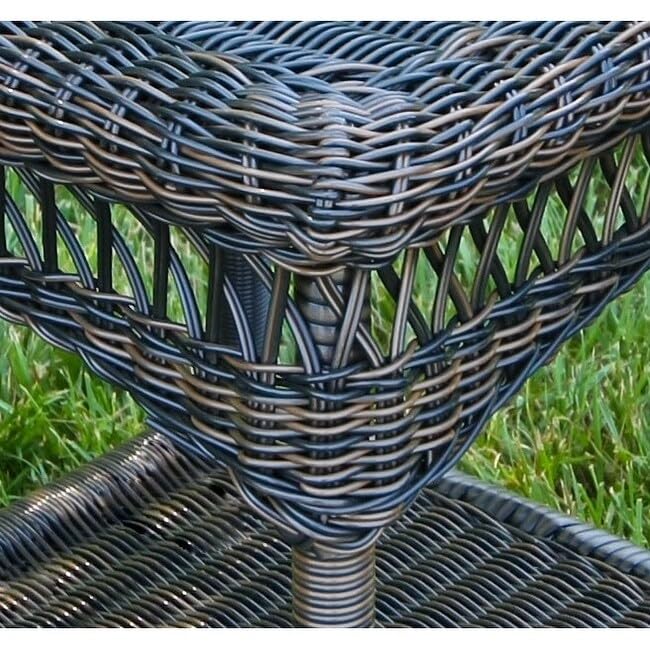 Tortuga Outdoor Portside Side Table - Dark Roast Wicker