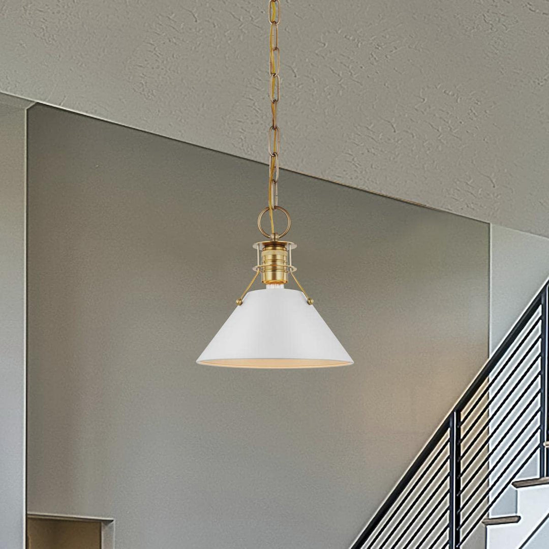 Nuvo Outpost - 1 Light Small Pendant in Mid-Century Modern Style-9.75 Inches