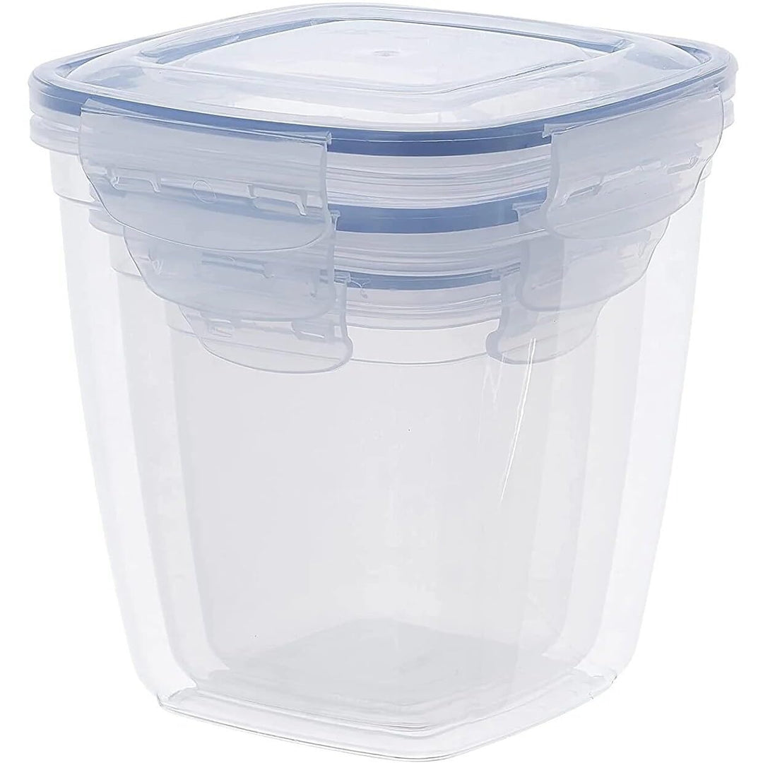 3 Pack Deep Square Sealed Containers 20 Oz 36 Oz. Clear Plastic Piece - Diamond Home USA