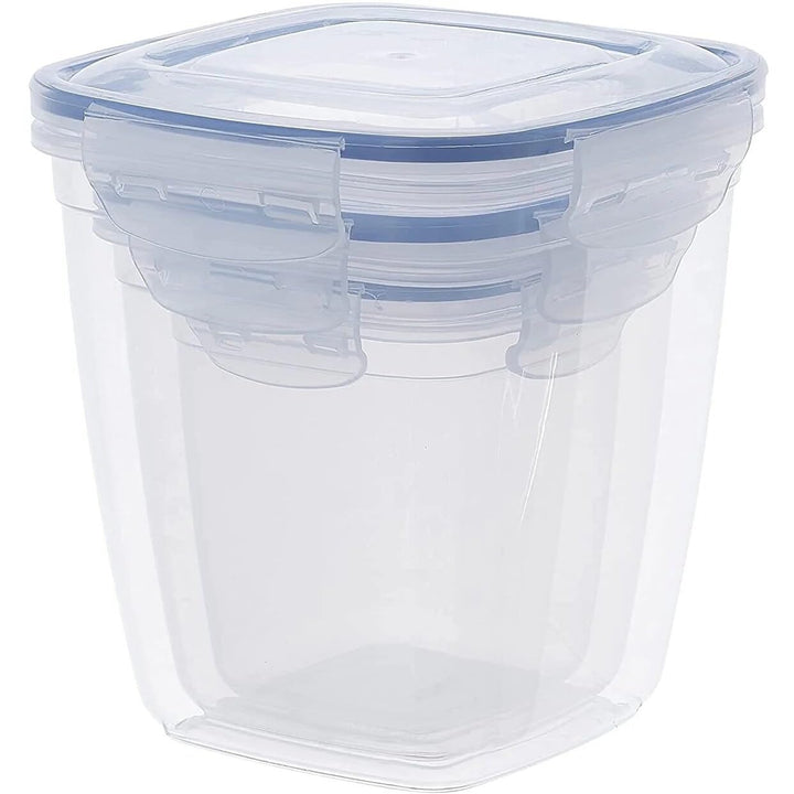 3 Pack Deep Square Sealed Containers 20 Oz 36 Oz. Clear Plastic Piece - Diamond Home USA