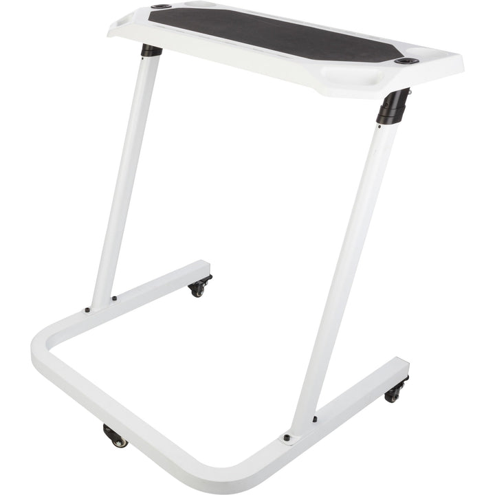 Bike Desk Rolling Laptop Cart For Stationary Or Trainer Adjustable Standing To