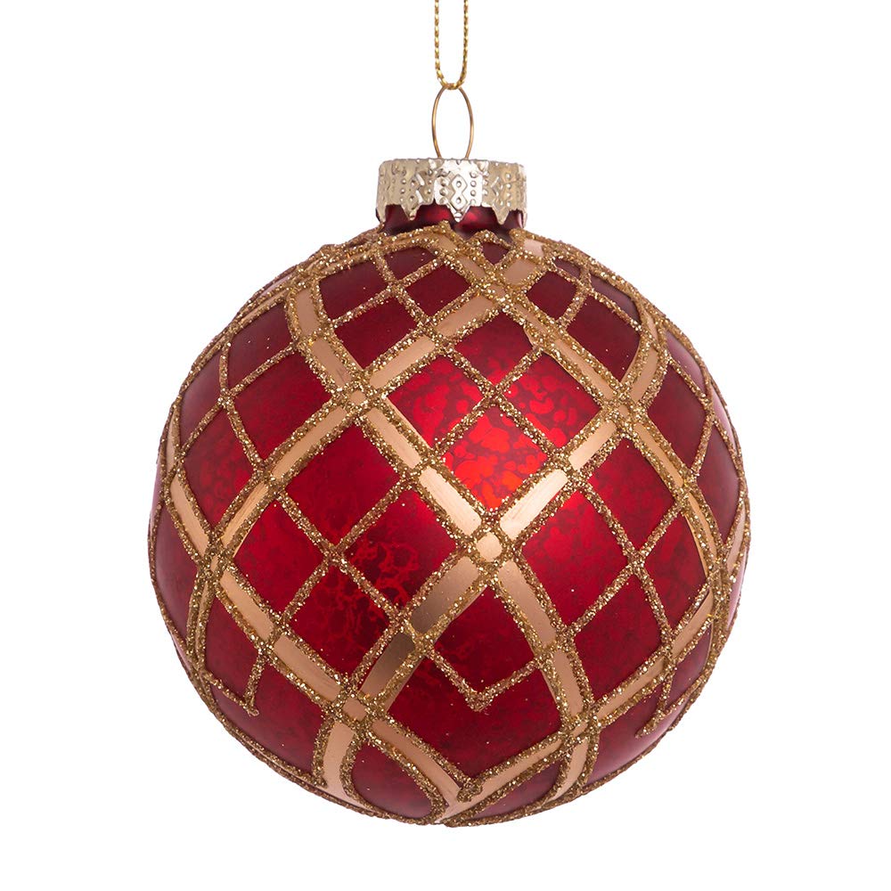 Kurt S. Adler GG0977 Ornament Set Red Gold