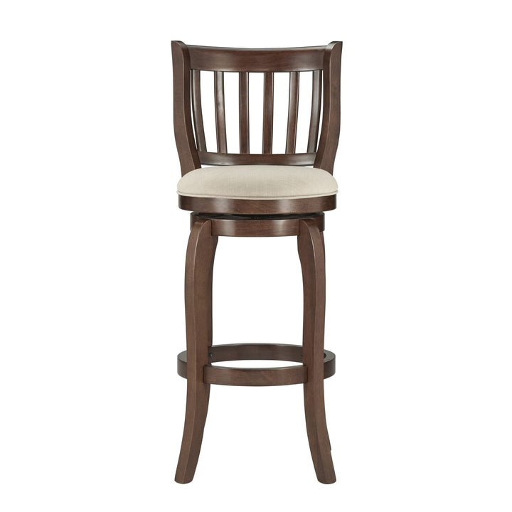 Inspire Q Ali Modern Linen 29-inch High Back Bar Stool Swivel by Classic Beige