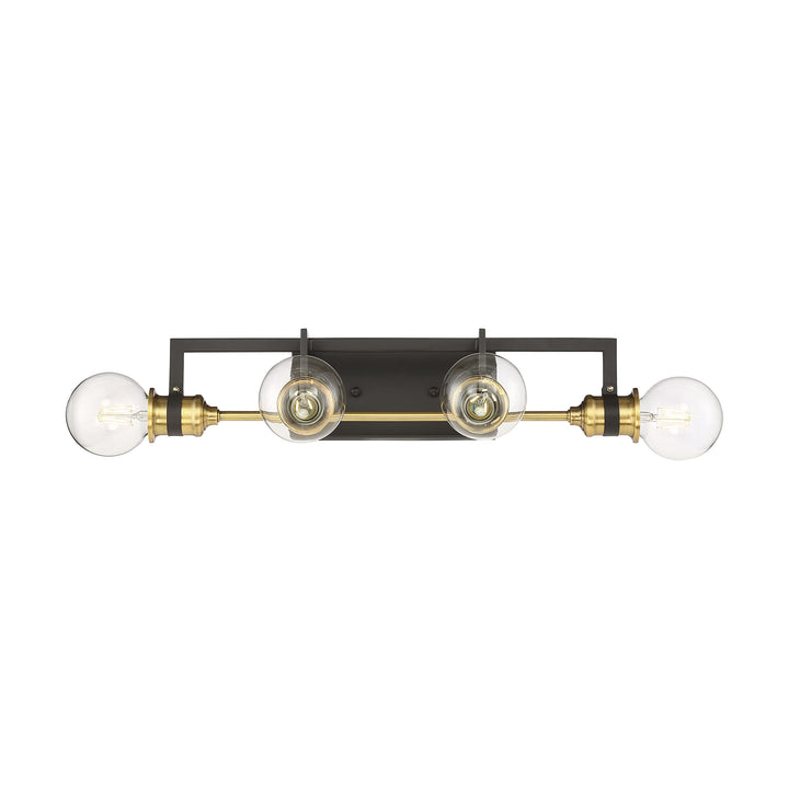 Nuvo 60/6974 Intention Vanity Warm Brass and Black Finish 4 Light