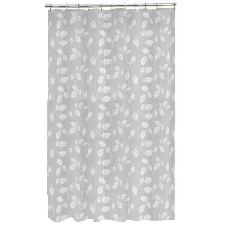 Maytex Mills 60090 Just Leaves Shower Curtain White