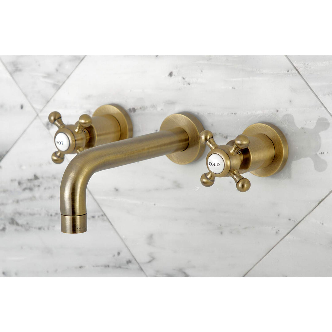 Kingston Brass KS8123BX Metropolitan 2-Handle 8 in. Wall Mount Bathroom Faucet