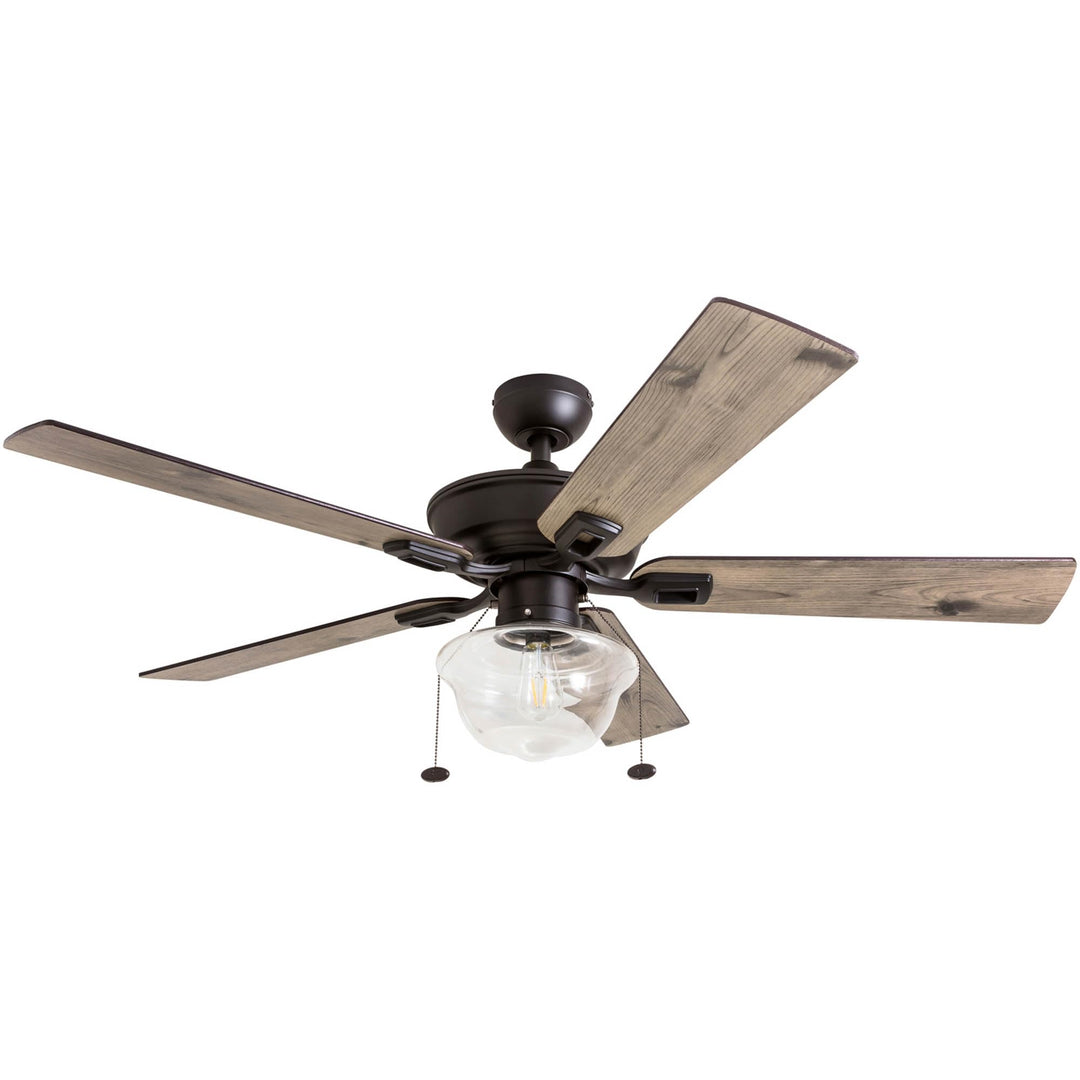 Prominence Home Abner 52 Inch Modern Farmhouse Indoor Outdoor LED Ceiling Fan