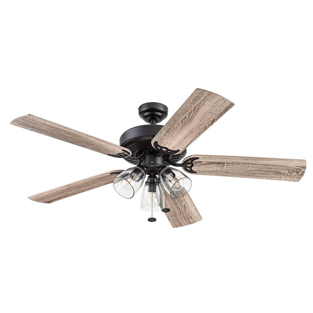 Prominence Home Saybrook 52 inch Indoor Farmhouse LED Ceiling Fan with Light Espresso Bronze