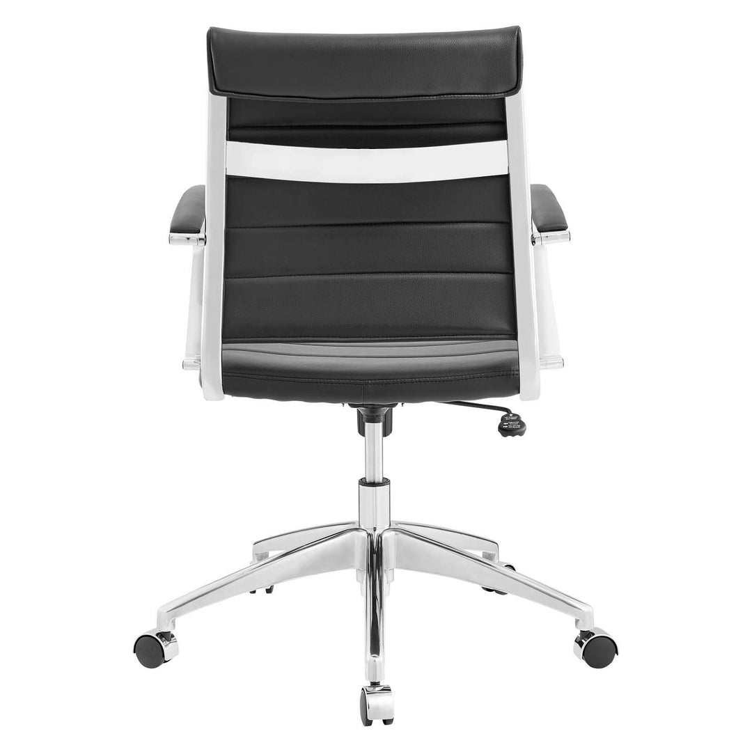 Modway Jive Ribbed Mid Back Office Chair Black