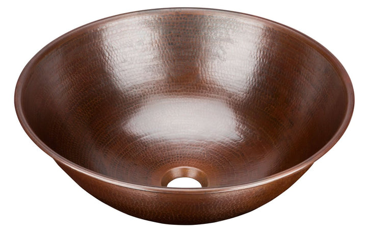 Sinkology BRV-1606BC Eddington Handmade Pure Solid Vessel 16" Aged Copper Bath