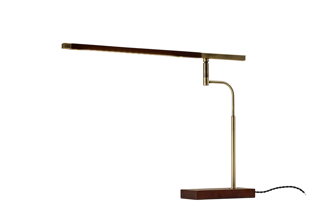 Adesso 3046-15 Barrett LED Desk Lamp 16.5-28.5 in. 7W Walnut Finish 1 Table Lamp