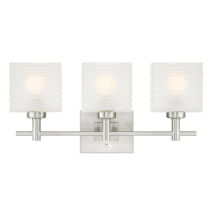 Westinghouse White 6304000 Alexander Three-Light Indoor Wall Fixture Brushed 3-Light