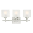 Westinghouse White 6304000 Alexander Three-Light Indoor Wall Fixture Brushed 3-Light