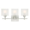 Westinghouse White 6304000 Alexander Three-Light Indoor Wall Fixture Brushed 3-Light