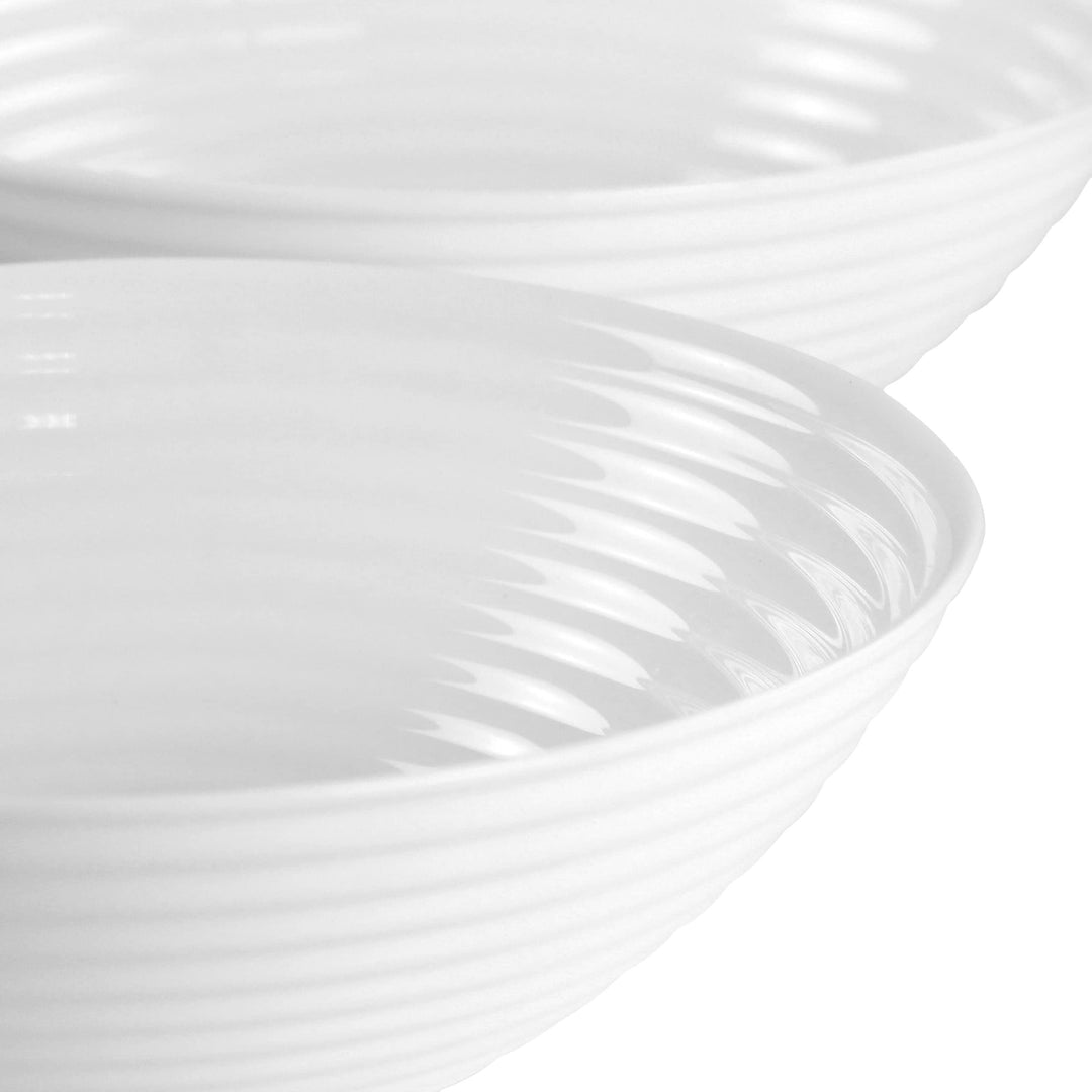 Ultra Patio 4 Piece Tempered Opal Glass Cereal Bowl Set White 7 In Solid