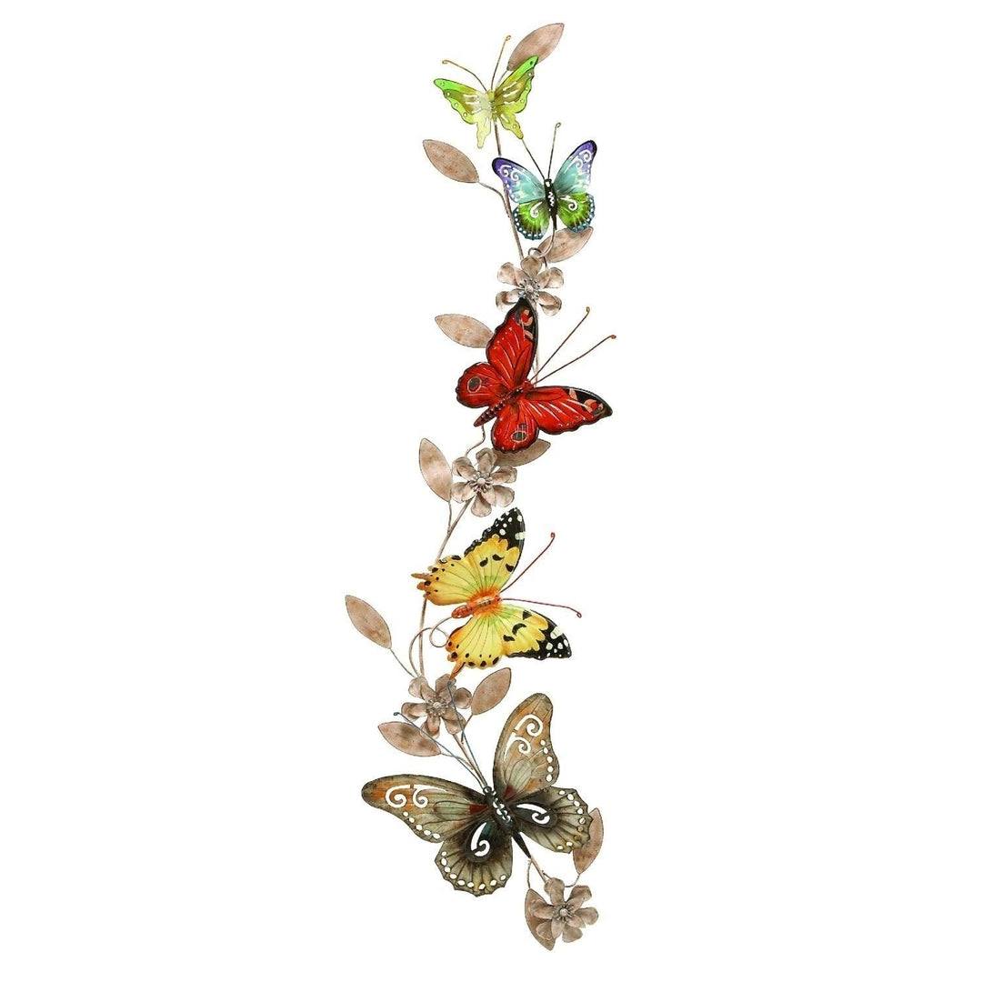 Kitty Metal Butterfly Wall Decoration Multi Color Antique