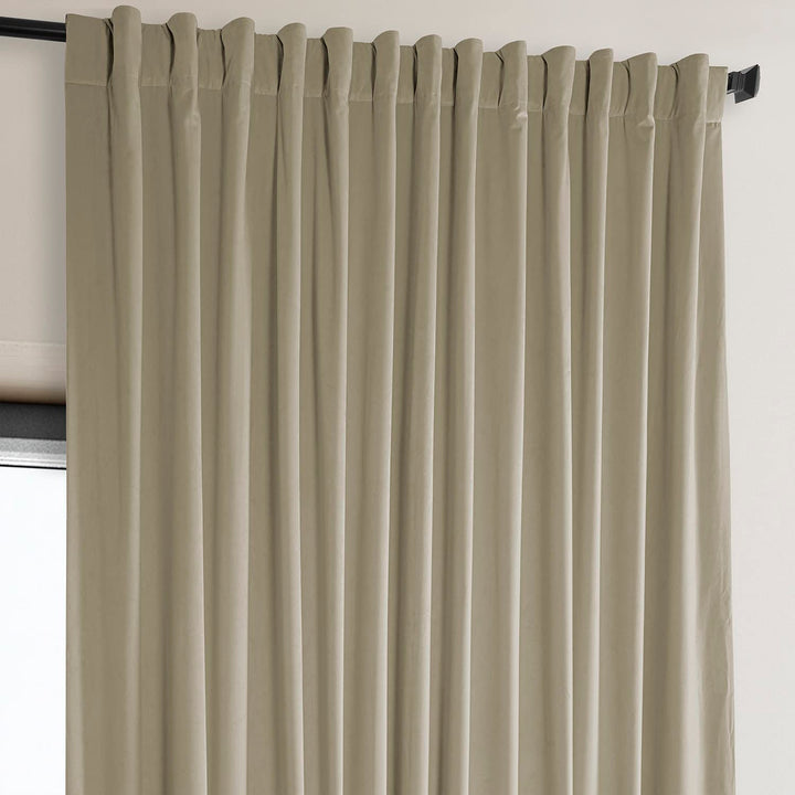 Exclusive Fabrics Extra Wide Heritage Plush Velvet Room Darkening Curtain (1 Panel)