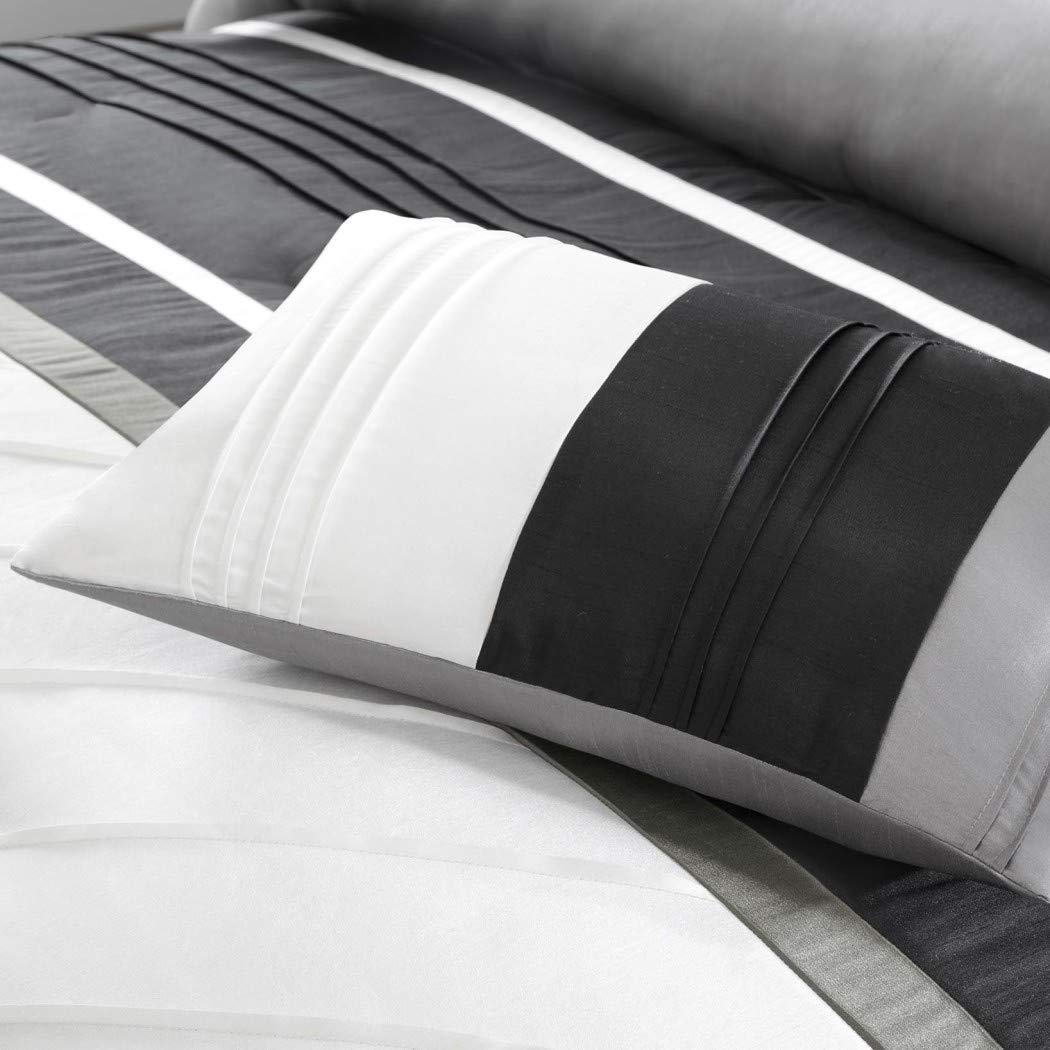 7 Piece Striped Comforter Cal California Set