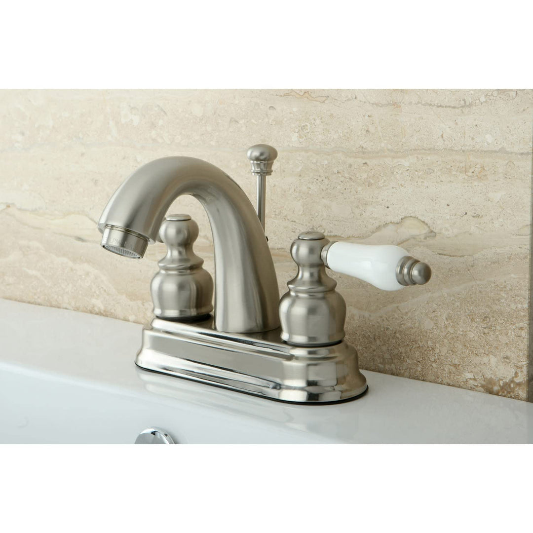 Kingston ss KB5617PL Restoration 4-Inch Centerset Bathroom Faucet Brushed