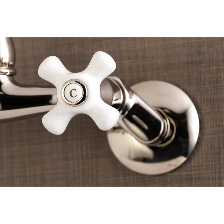 Kingston Brass Vintage 6 in. Adjustable Center Wall Mount Kitchen Faucet