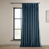 HPD Half Price Drapes Heritage Plush Velvet Curtains 84 Inches Long Room 100 X 84 - Avalon Blue