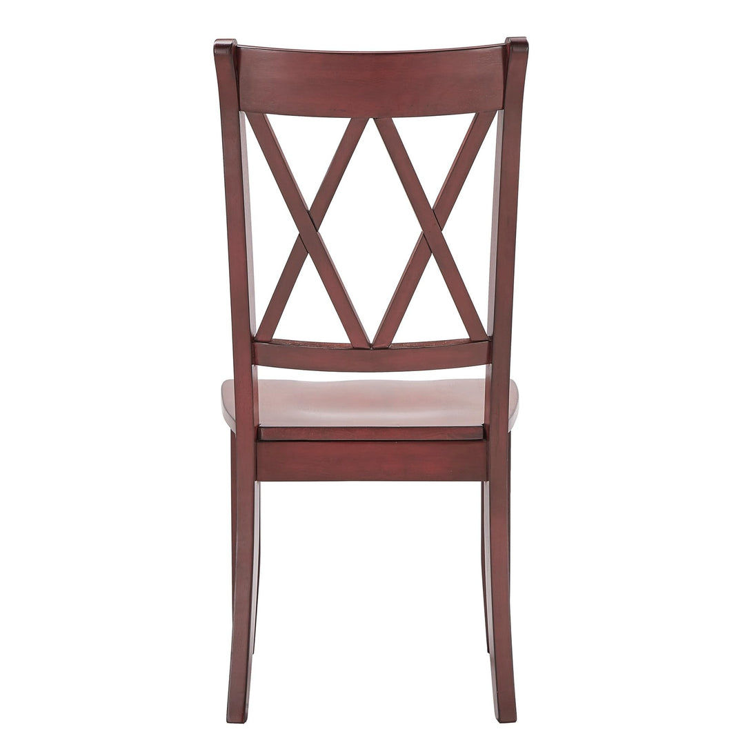 Inspire Q Eleanor X Back Wood Dining Chair (Set of 2) by Classic Side Chairs Berry Red