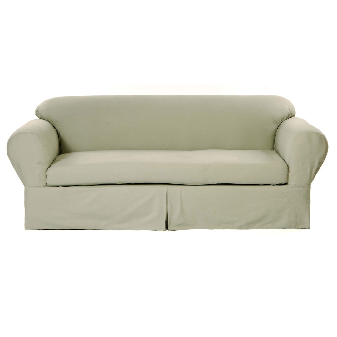 Classic Slipcovers 2-Piece Twill Sofa Slipcover Green