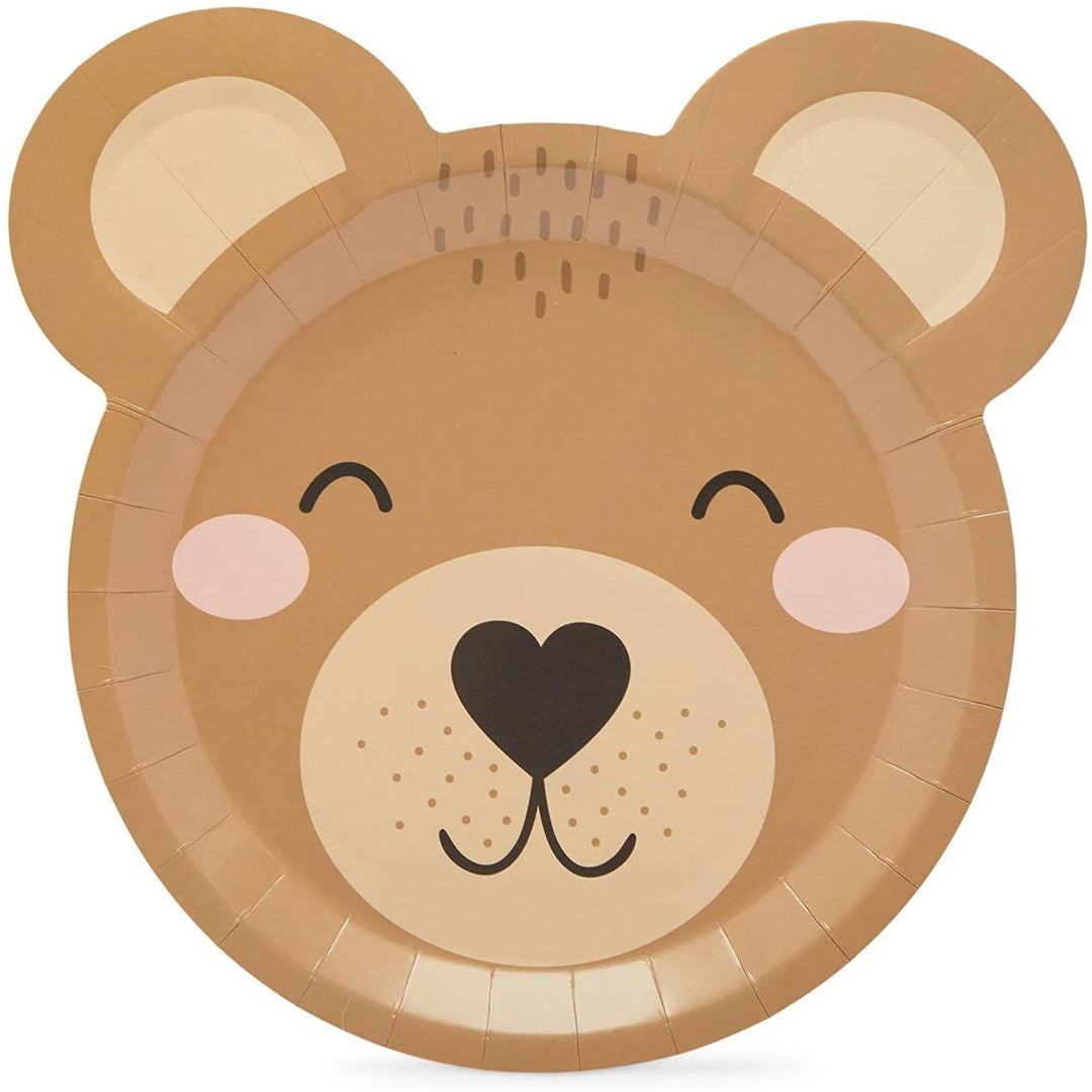 Bear Paper Plates Baby Shower Decorations (9 X 10 In 48-pack) Brown Animal