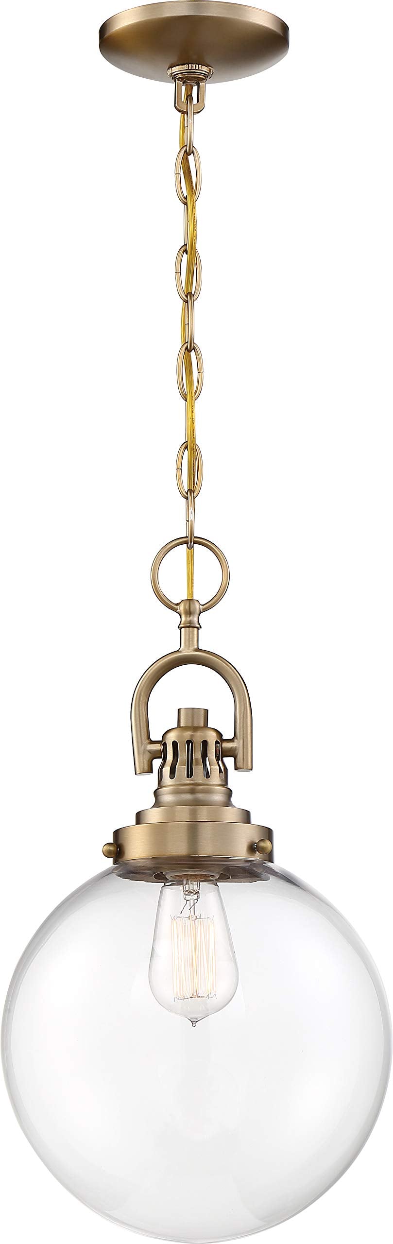 Nuvo 60/6671 Skyloft Lighting Fixture 1Lt Pendant Burnished Brass Finish with