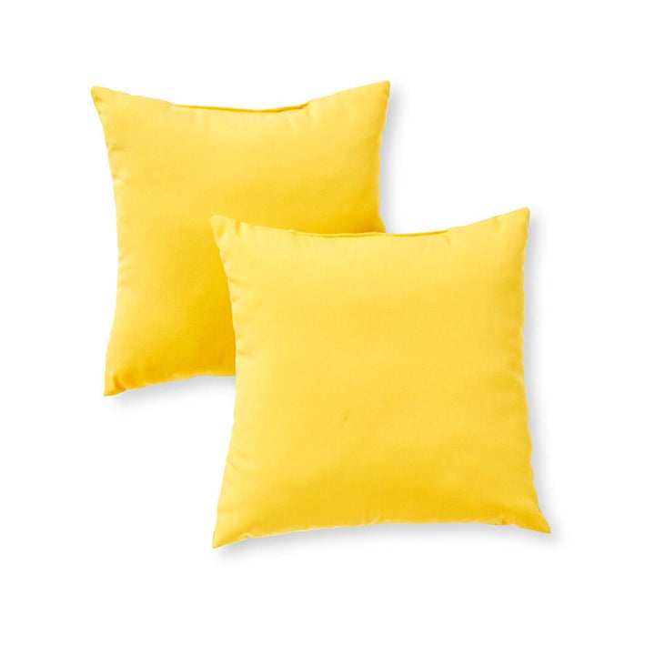 Driftwood Yellow Outdoor 17-inch Accent Pillow (Set of 2) Solid Modern