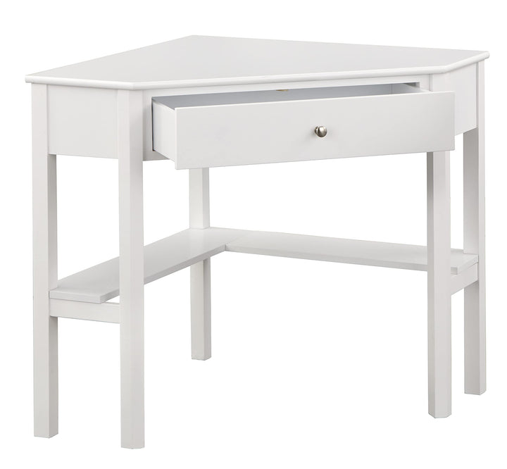 Target Marketing Systems Ellen Corner Desk Drawer and One Storage Shelf