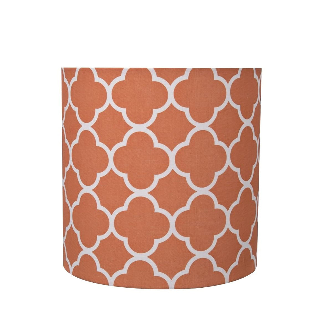 Drum (Cylinder) Shaped Spider Construction Lamp Shade In Orange (8" X 8" 8")