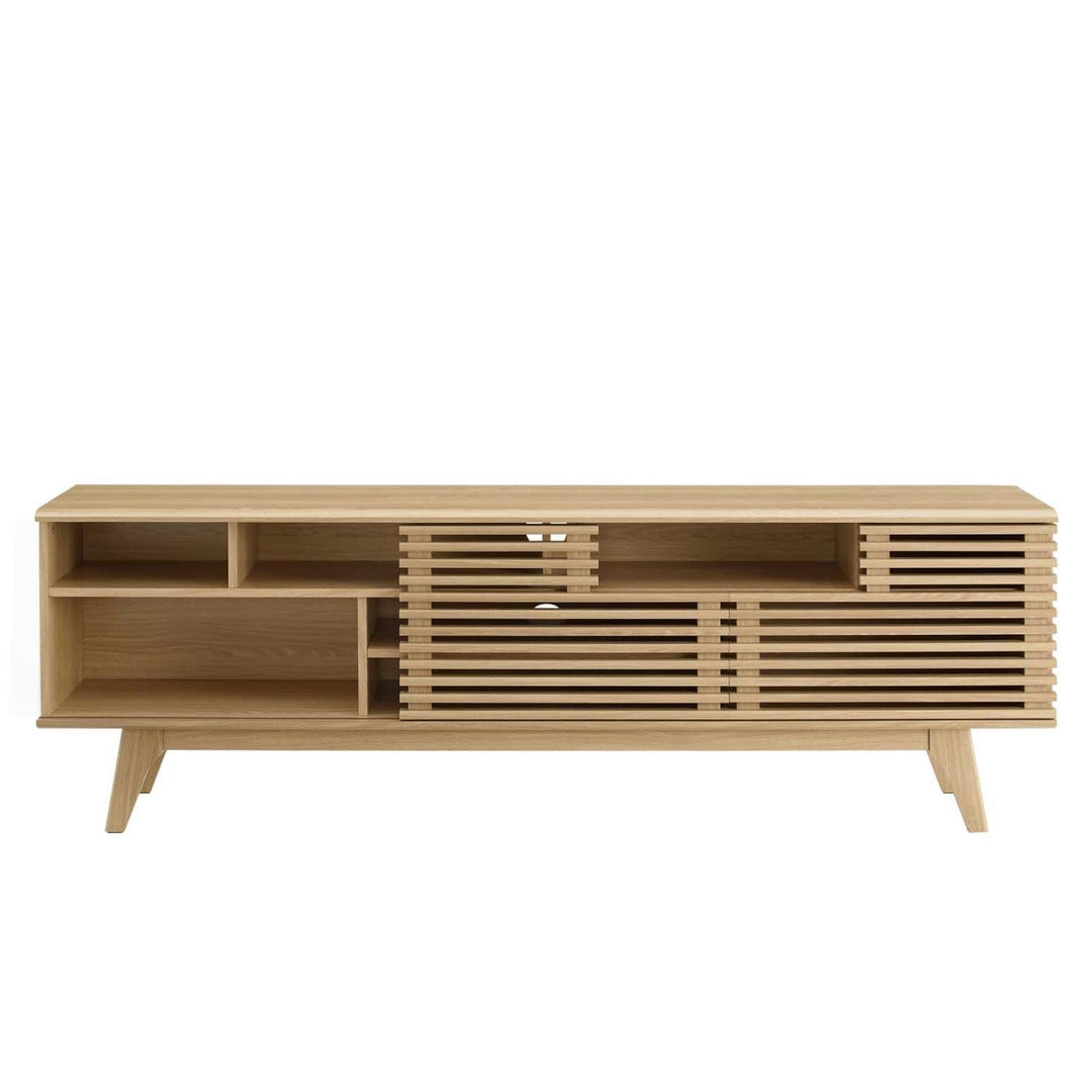 Modway Render Mid-Century Modern Low Profile 71 Inch Media Console TV Stand in