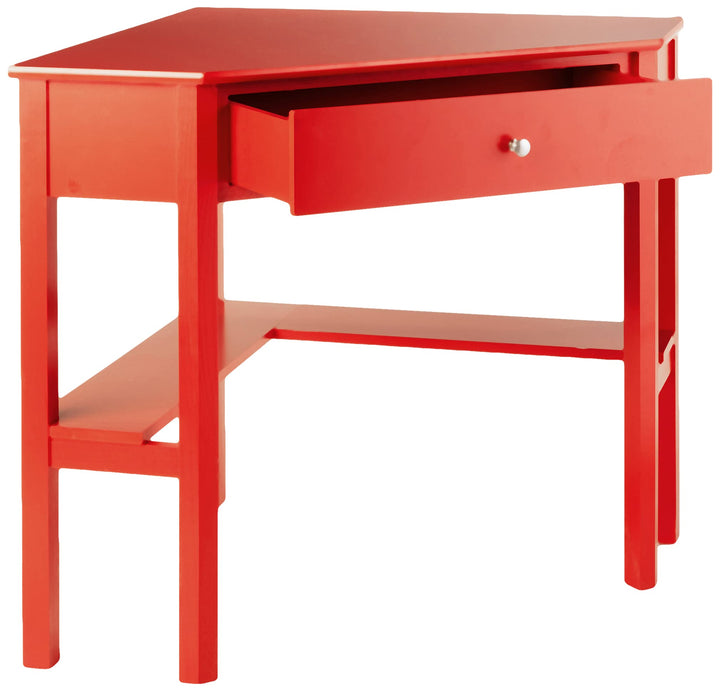 Target Marketing Systems Ellen Corner Desk Drawer and One Storage Shelf