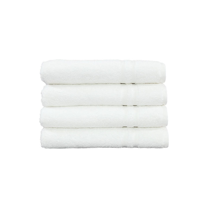 Linum Home Textiles 100% Turkish Cotton Denzi Hand Towels Set of 4 White