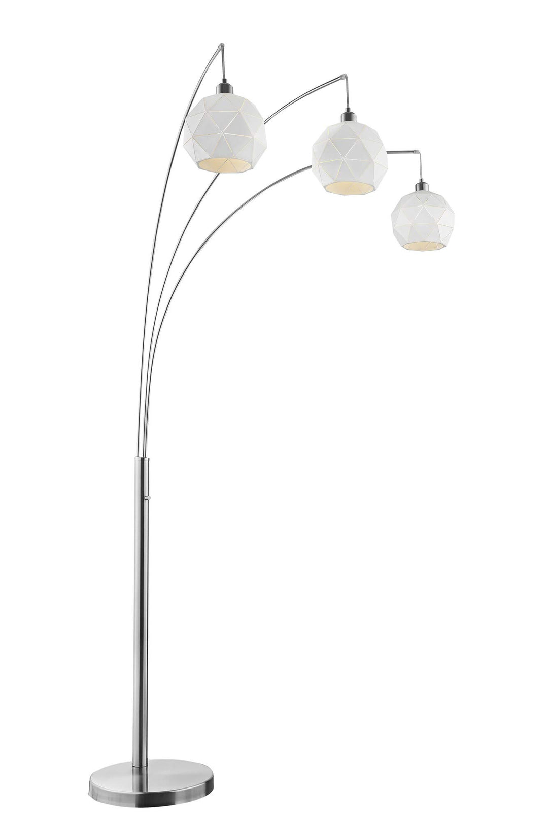 Lite Source 3-LITE Arch LAMP BN/White Metal Cut Shade E27 Type A 60Wx3