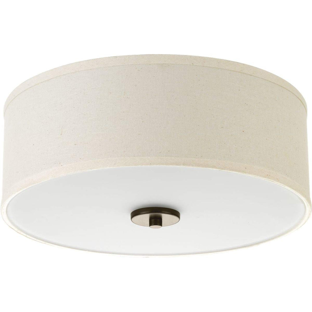 2-Light Flush Mount Traditional Steel