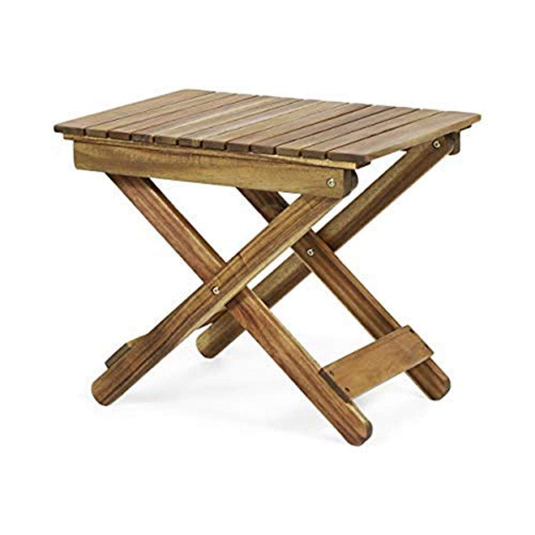 Christopher Knight Home Constance Outdoor Folding Side Table Natural