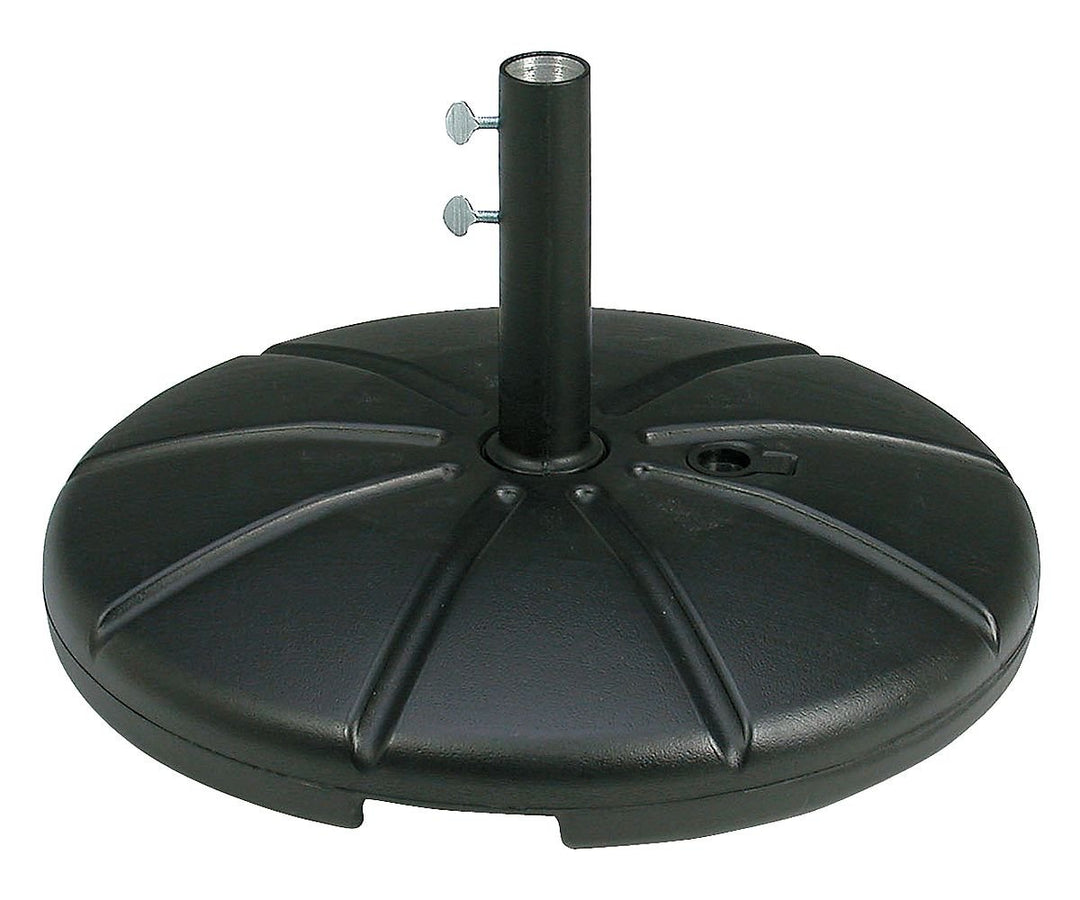 Grosfillex Resin Umbrella Base with Filling Cap in Black