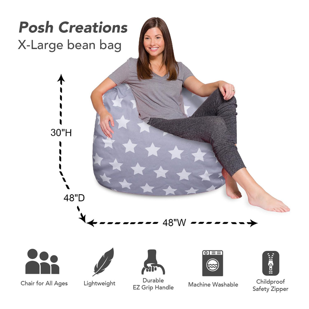 Kids Bean Bag Chair, Big Comfy Chair - Machine Washable Cover