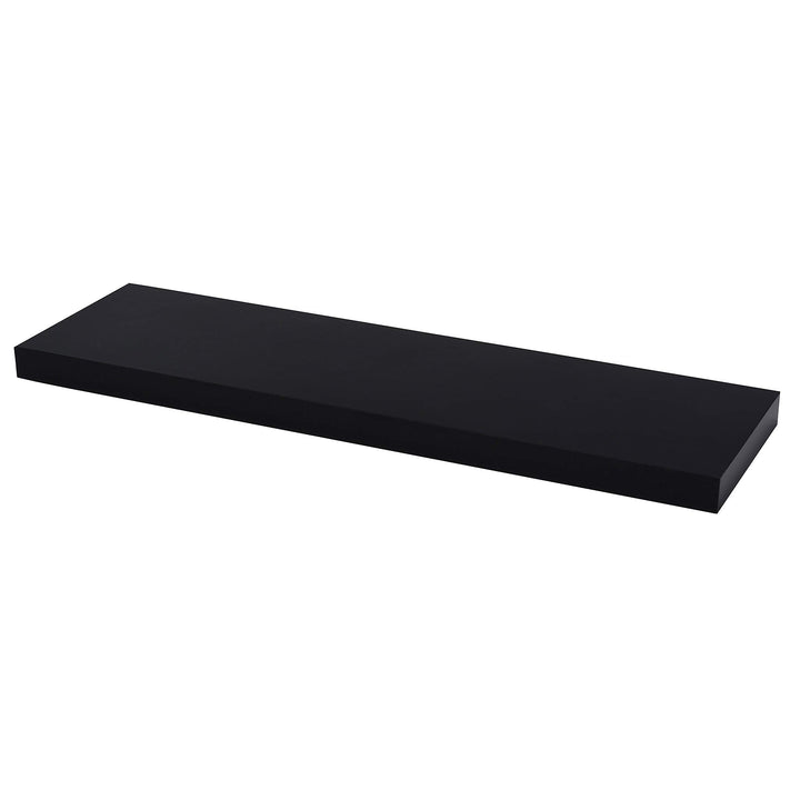 High Gloss Black Wood Shelf Particle Board Plastic